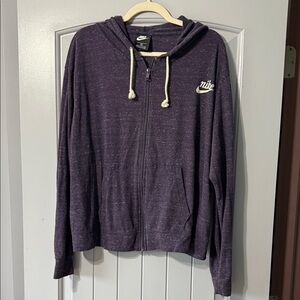 Nike Heathered Navy Hoodie with Logo